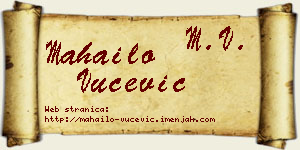 Mahailo Vučević vizit kartica